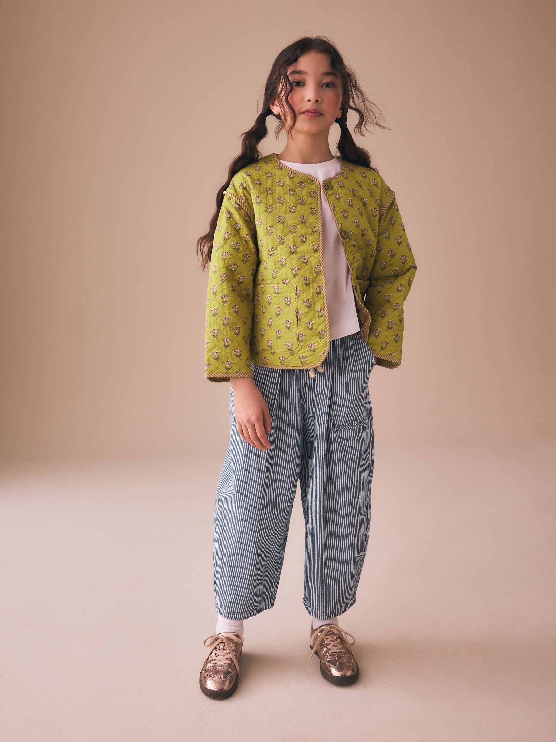 Dsiney Kidz - Olive Green Print Cotton Quilted Jacket (3-16yrs) image 2