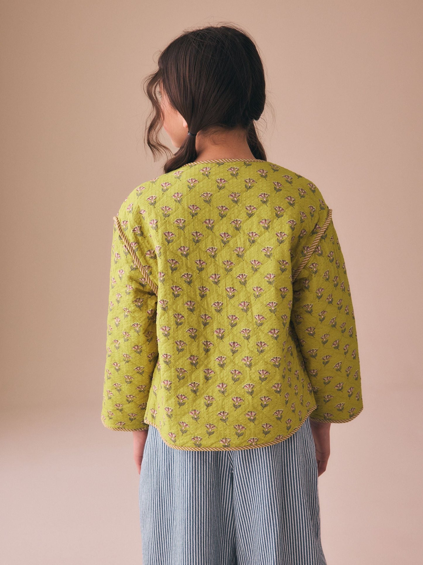 Dsiney Kidz - Olive Green Print Cotton Quilted Jacket (3-16yrs) image 4