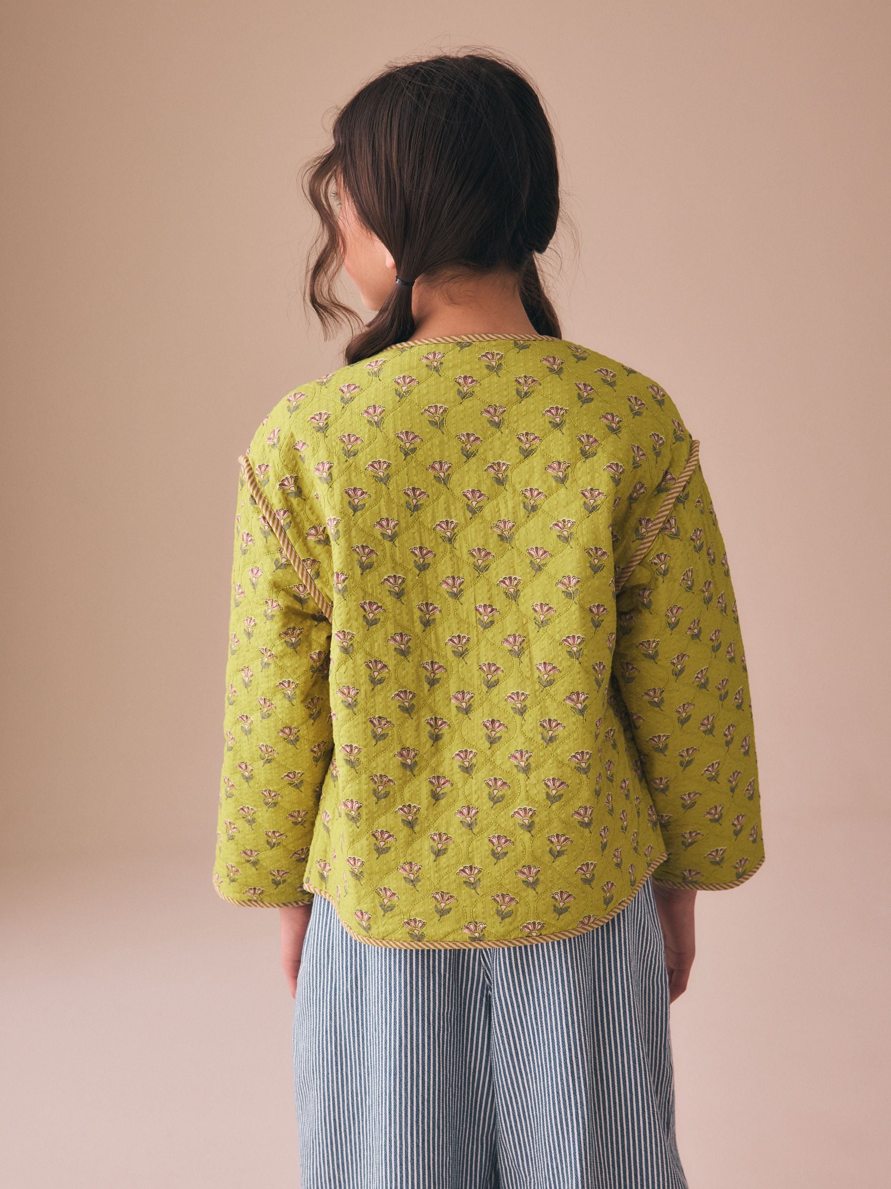 Dsiney Kidz - Olive Green Print Cotton Quilted Jacket (3-16yrs) image 4