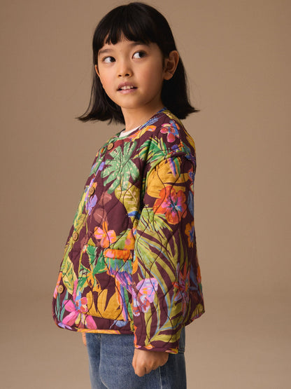 Dsiney Kidz - Bright Jungle Print Cotton Quilted Jacket (3-16yrs) image 3