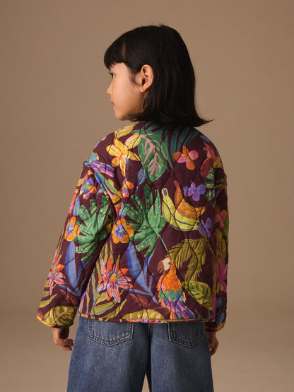 Dsiney Kidz - Bright Jungle Print Cotton Quilted Jacket (3-16yrs) image 4