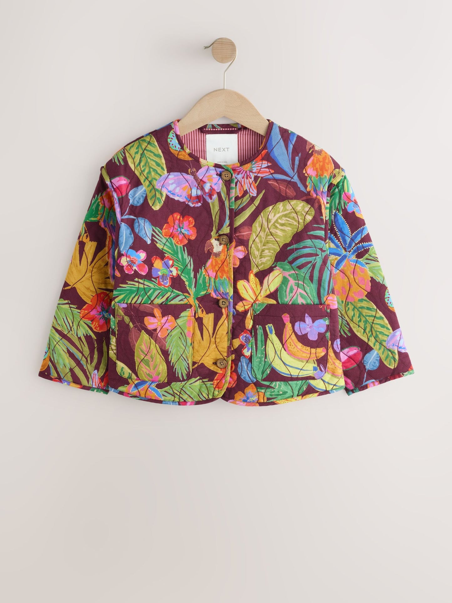 Dsiney Kidz - Bright Jungle Print Cotton Quilted Jacket (3-16yrs) image 5