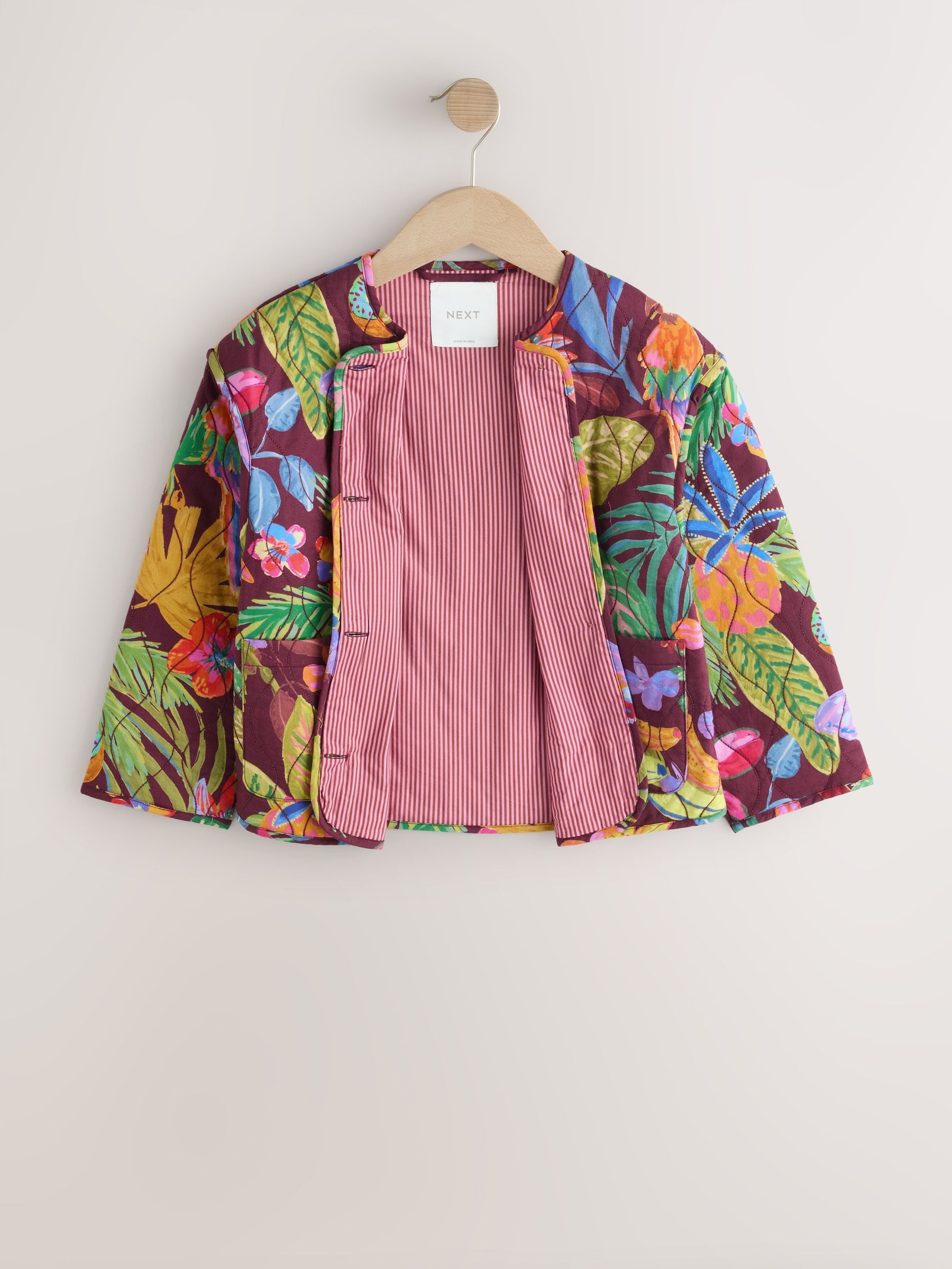 Dsiney Kidz - Bright Jungle Print Cotton Quilted Jacket (3-16yrs) image 6
