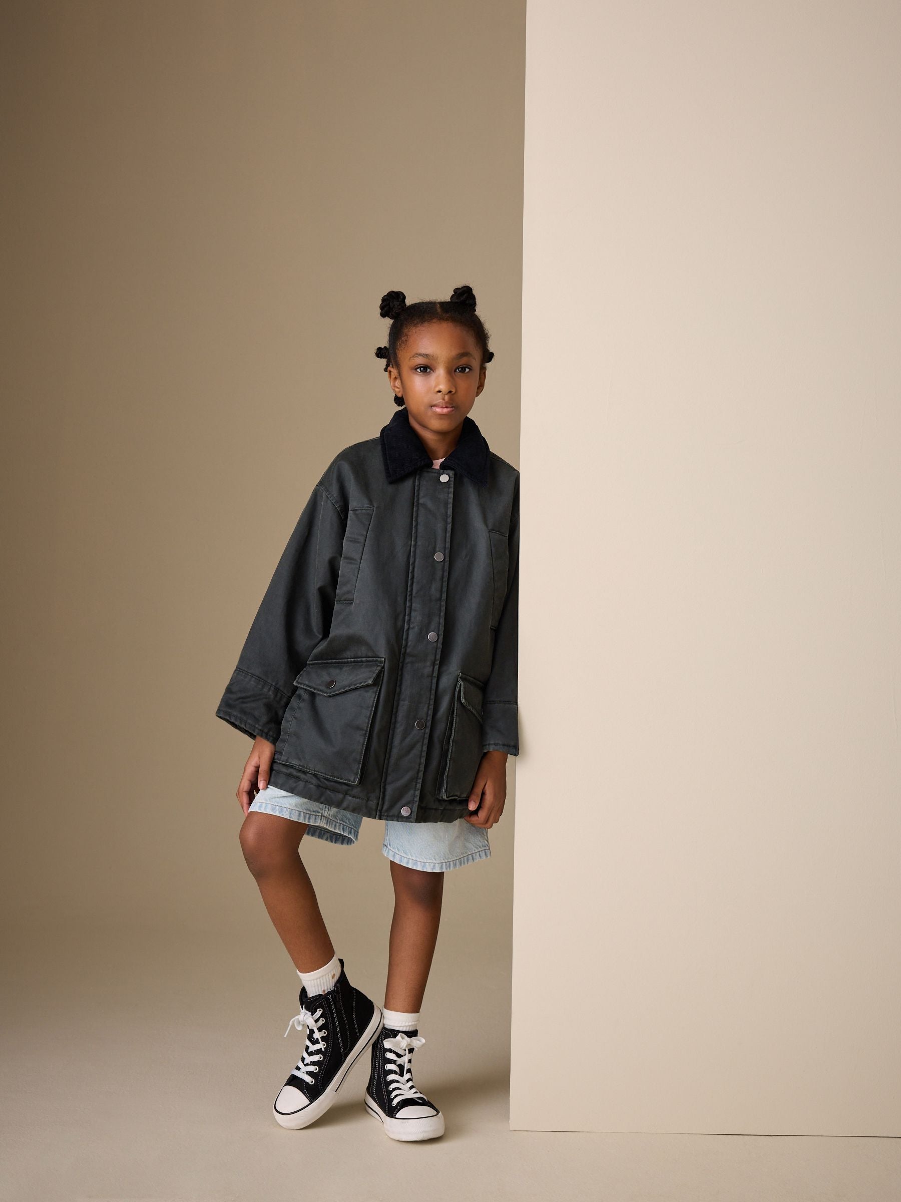 Dsiney Kidz - Black Waxed Look Jacket (5-14yrs) image 1
