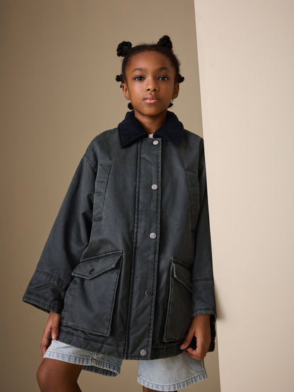 Dsiney Kidz - Black Waxed Look Jacket (5-14yrs) image 2