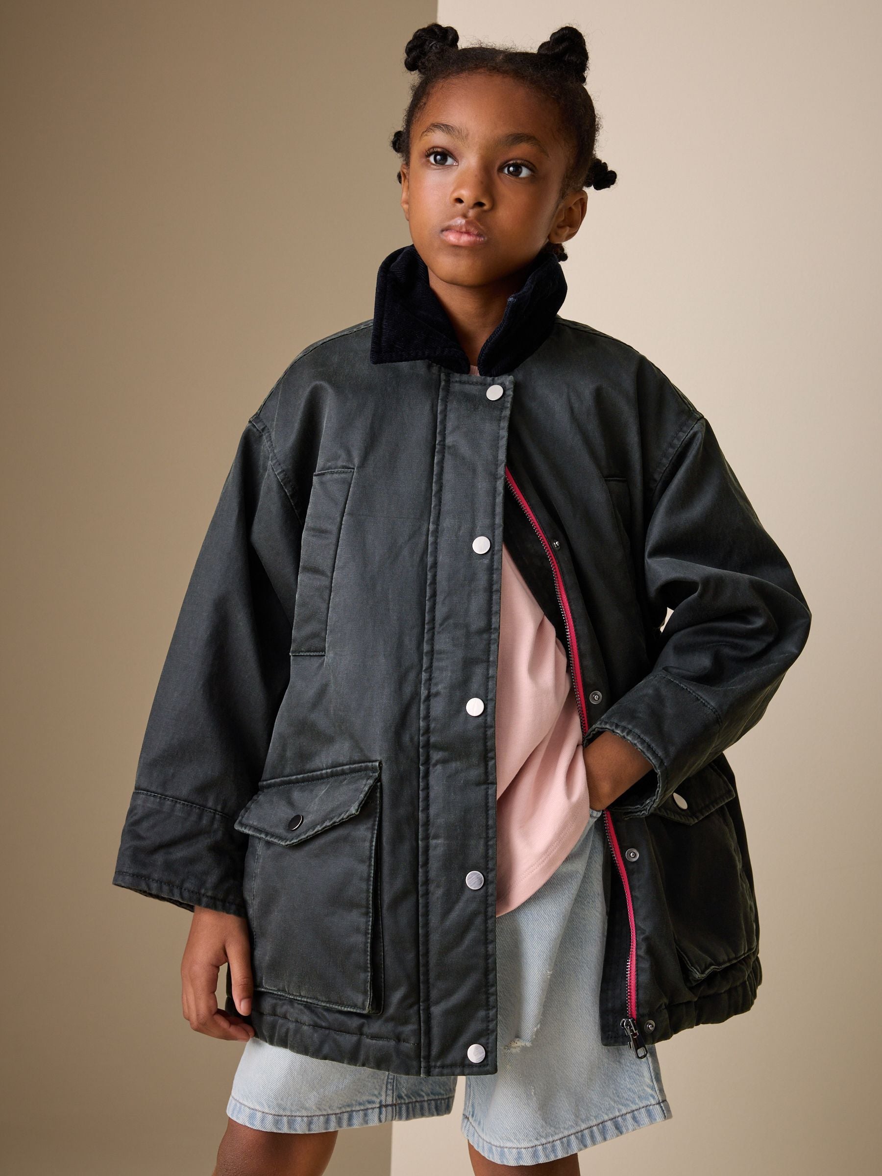 Dsiney Kidz - Black Waxed Look Jacket (5-14yrs) image 3