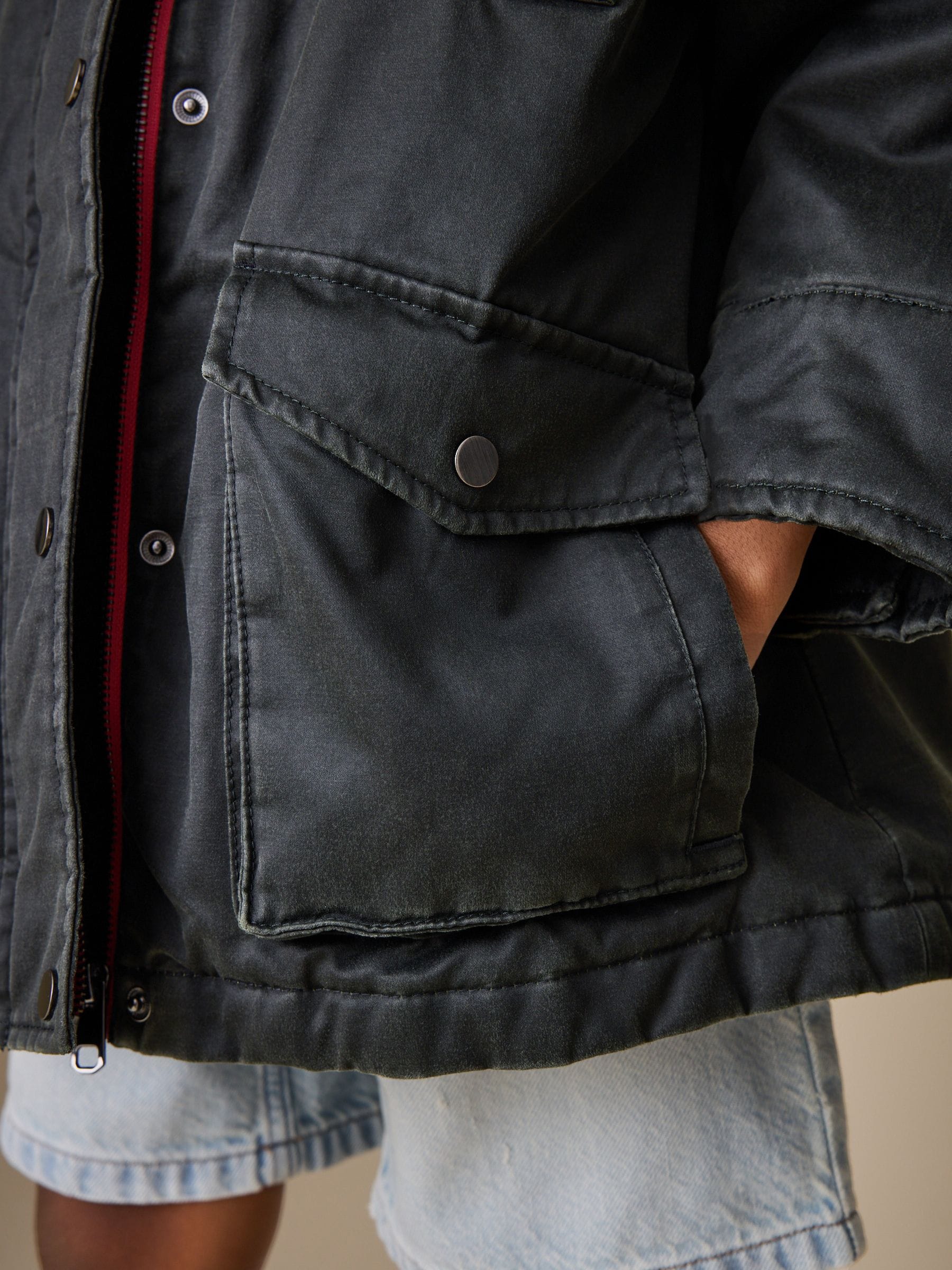 Dsiney Kidz - Black Waxed Look Jacket (5-14yrs) image 5