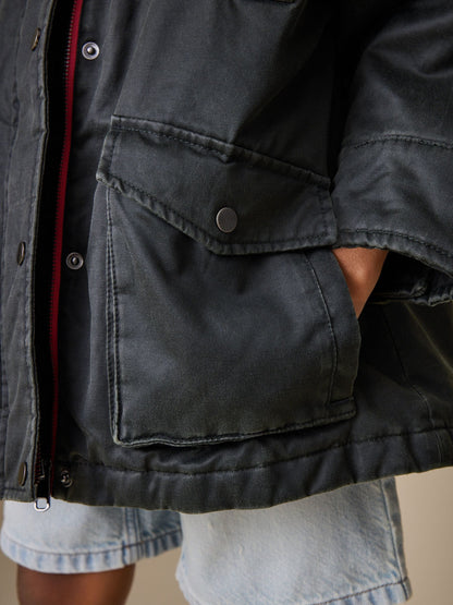 Dsiney Kidz - Black Waxed Look Jacket (5-14yrs) image 5