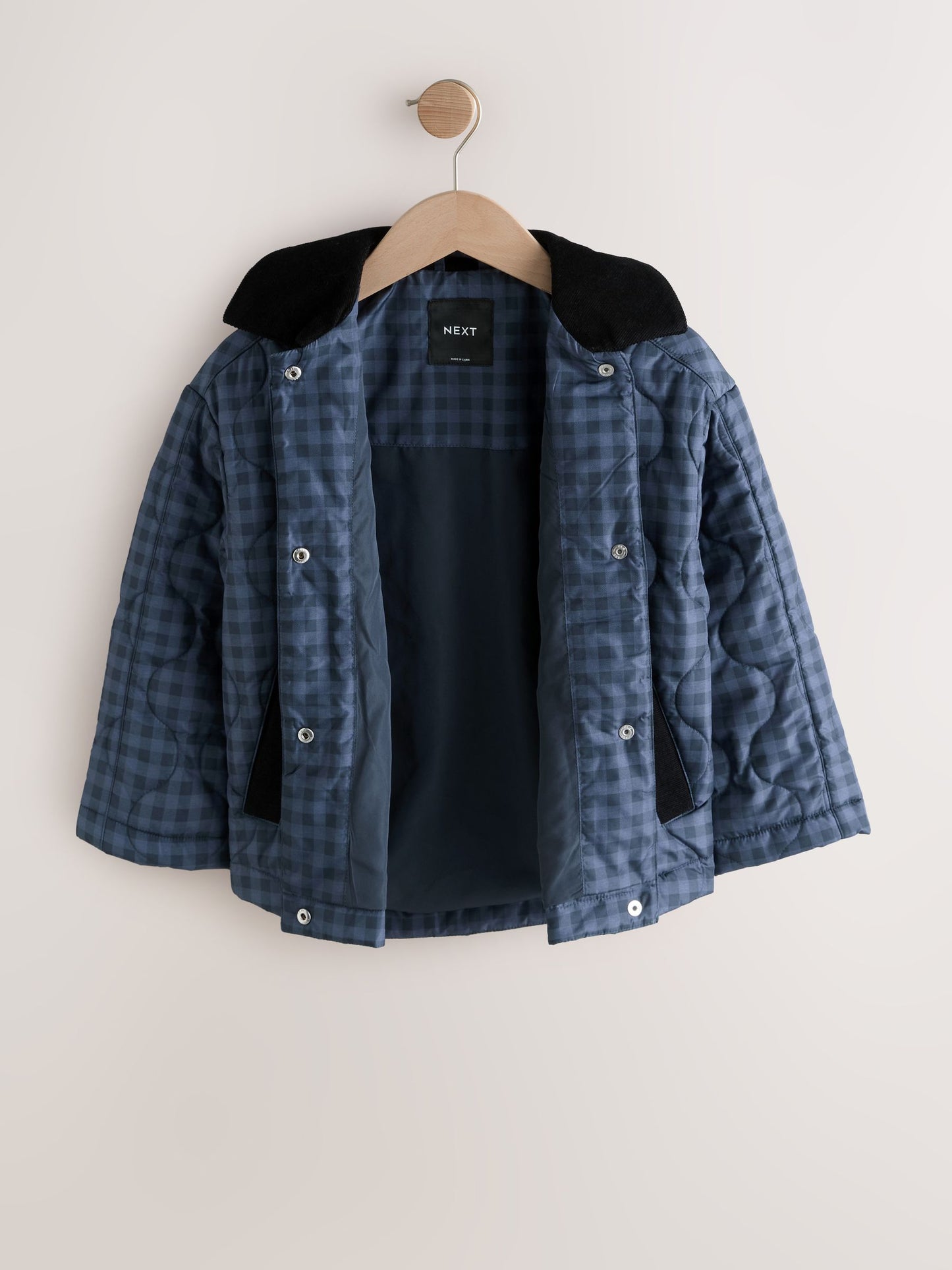 Dsiney Kidz - Navy Check Shower Resistant Quilted Barn Jacket (3-16yrs) image 6