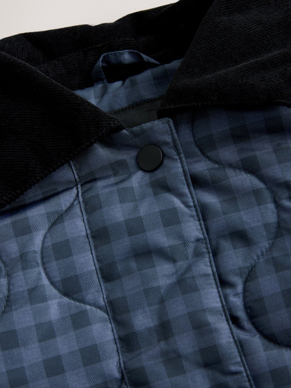 Dsiney Kidz - Navy Check Shower Resistant Quilted Barn Jacket (3-16yrs) image 8
