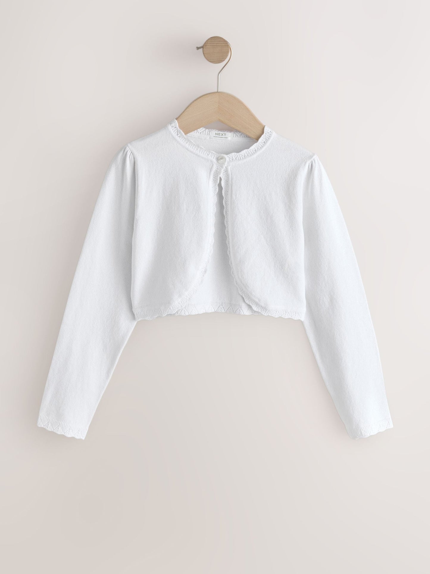 Dsiney Kidz - White Occasion Bridesmaid Knitted Cardigan Shrug (3mths-16yrs) image 1