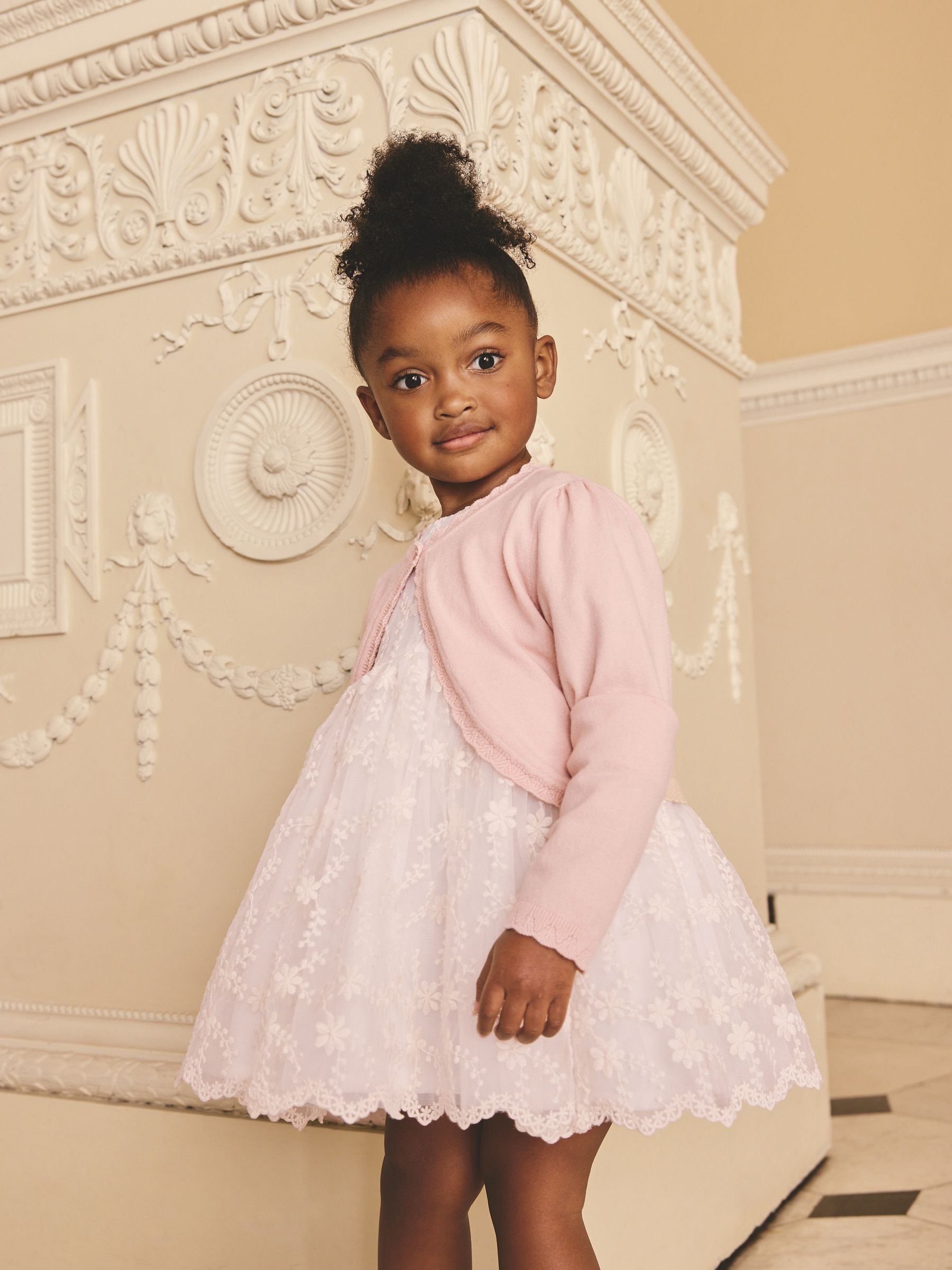 Dsiney Kidz - Pink Occasion Bridesmaid Knitted Cardigan Shrug (3mths-16yrs) image 1