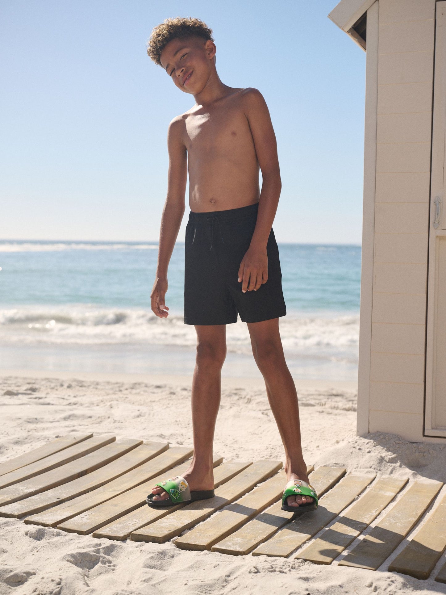 Black Active Swim Shorts (3-16yrs) image 2