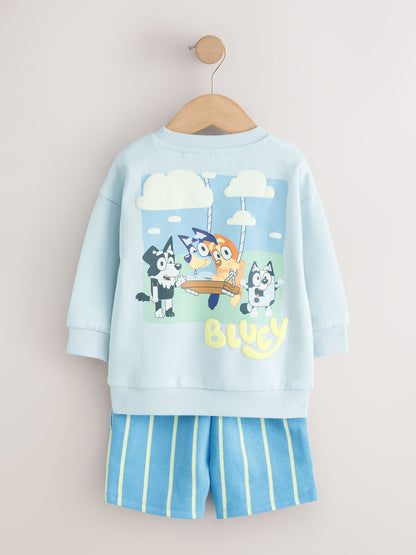 Blue Bluey Sweat Crew and Shorts Set (12mths-8yrs) image 7