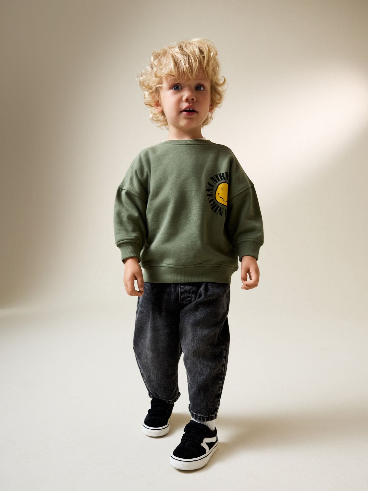 Dsiney Kidz - Khaki Green Nirvana Printed Sweatshirt (3mths-8yrs) image 3