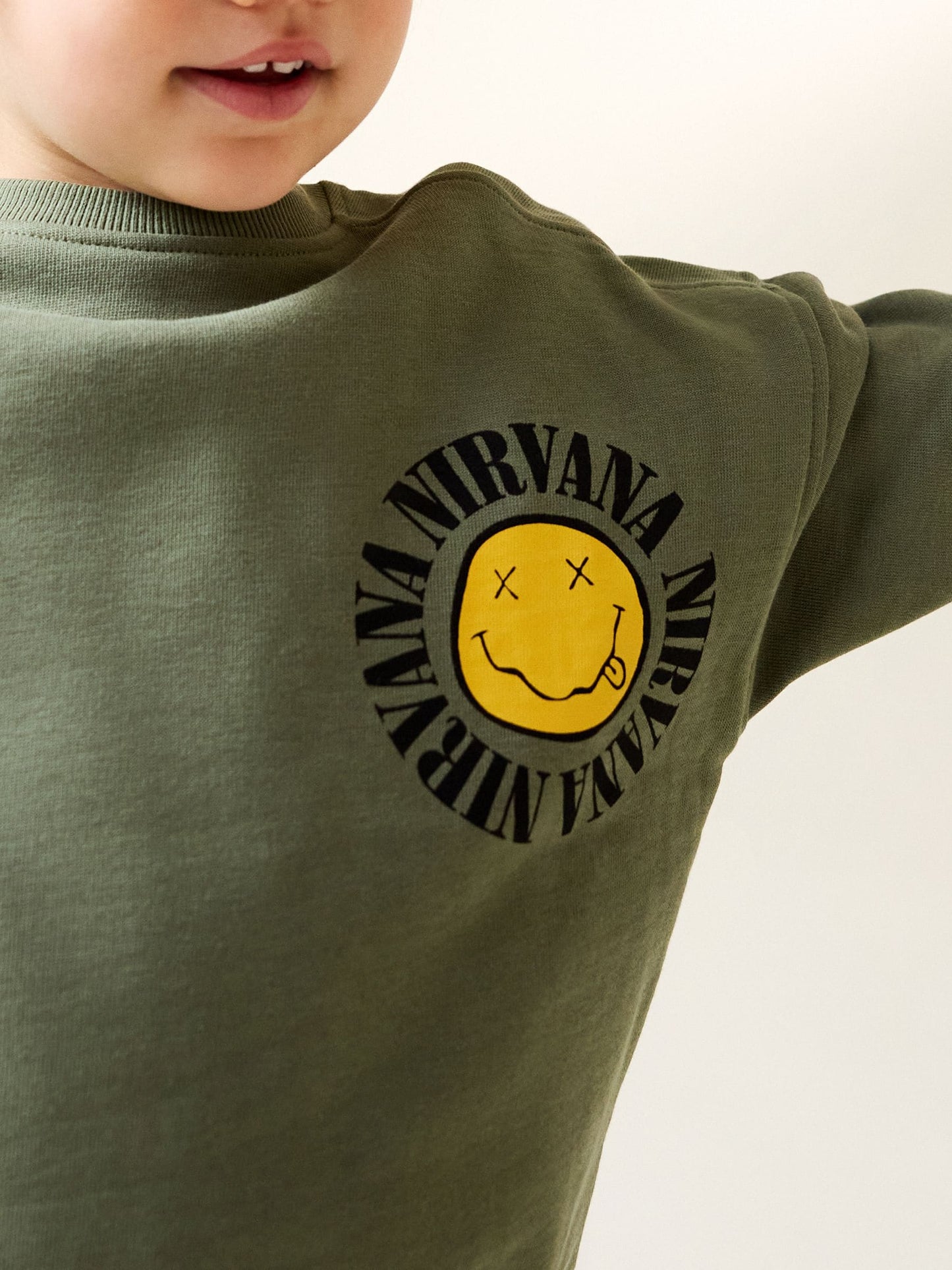 Dsiney Kidz - Khaki Green Nirvana Printed Sweatshirt (3mths-8yrs) image 4