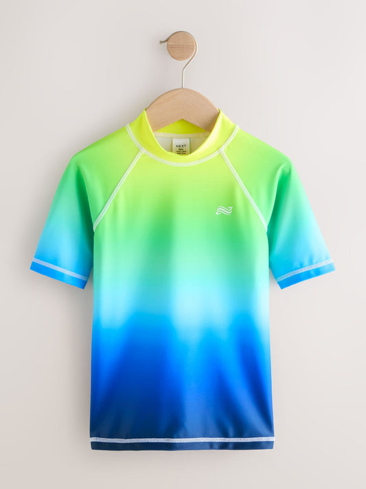 Yellow/Blue Short Sleeve Rash Vest (1.5-16yrs) image 1