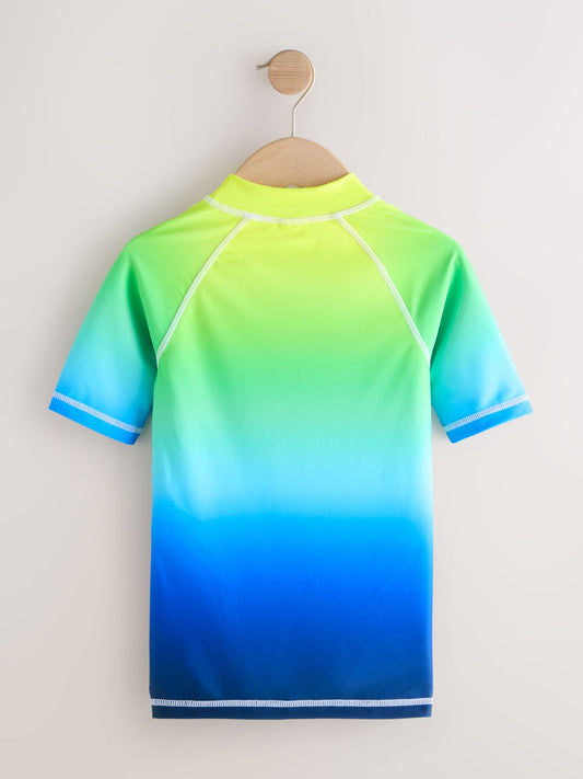 Yellow/Blue Short Sleeve Rash Vest (1.5-16yrs) image 2