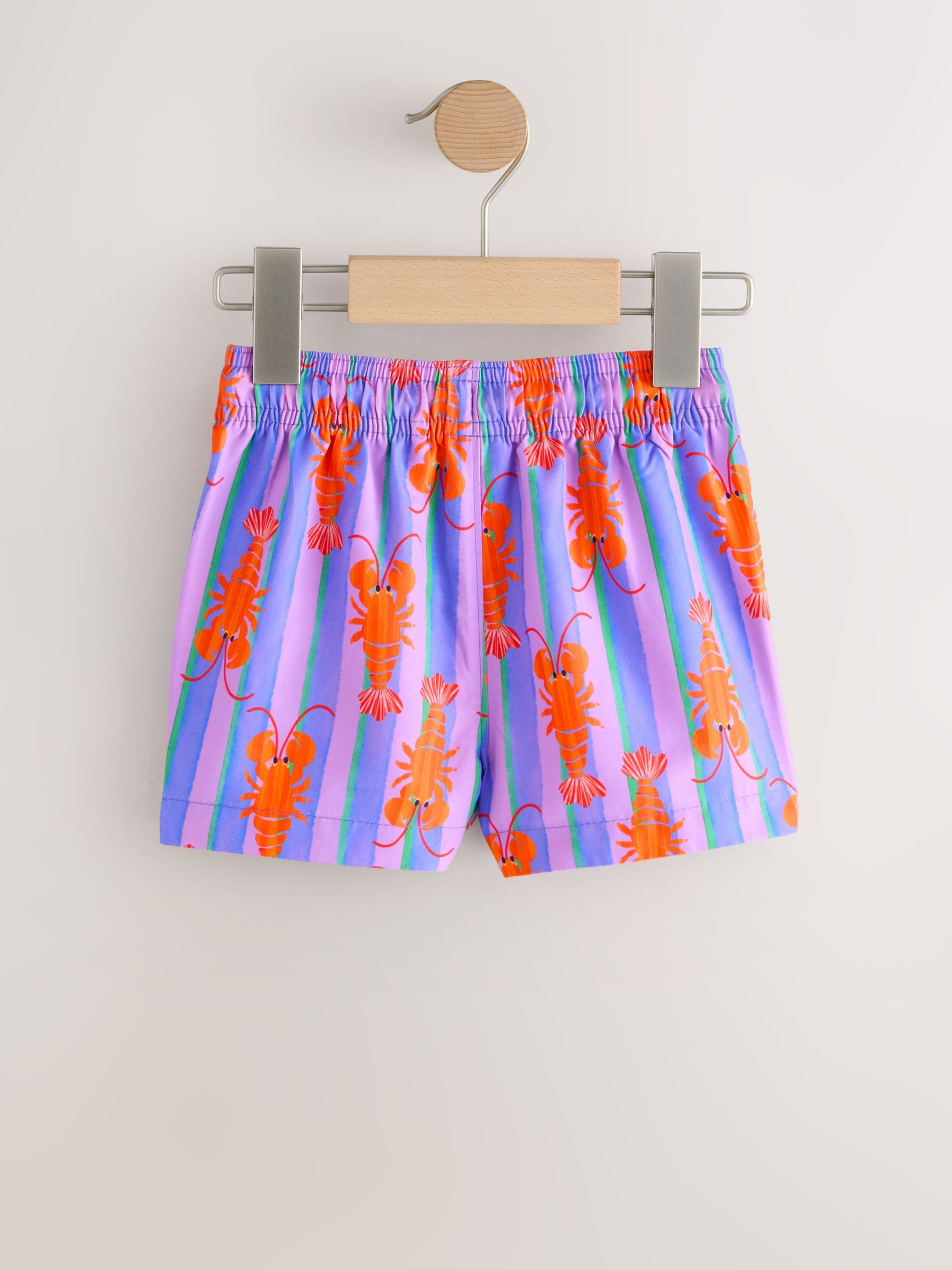Pink/Lilac Printed Swim Shorts (3mths-7yrs) image 6