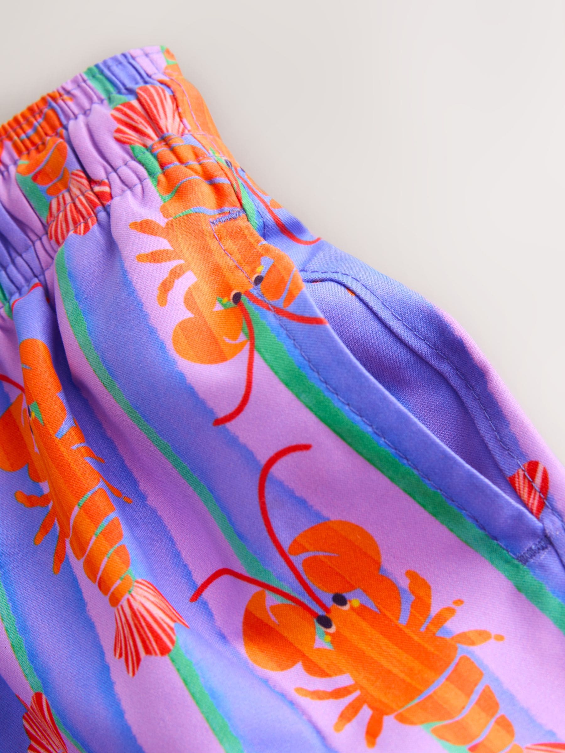 Pink/Lilac Printed Swim Shorts (3mths-7yrs) image 8
