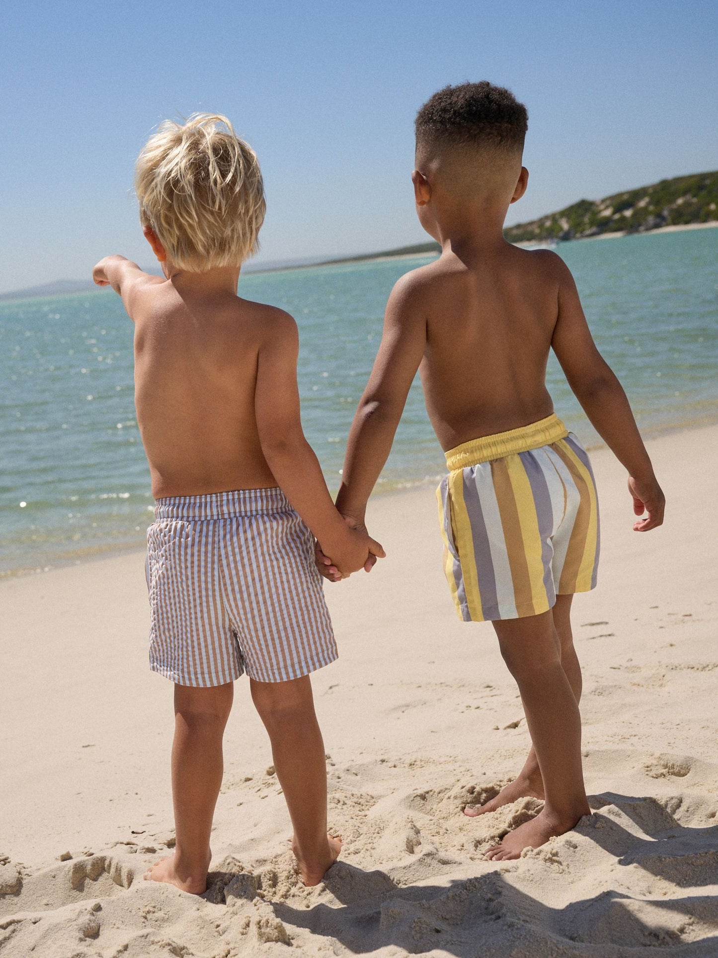 Blue/Yellow Swim Shorts 2 Pack (3mths-7yrs) image 4