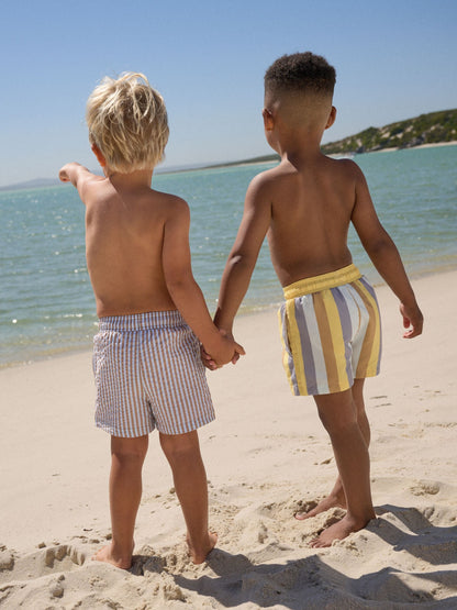 Blue/Yellow Swim Shorts 2 Pack (3mths-7yrs) image 4