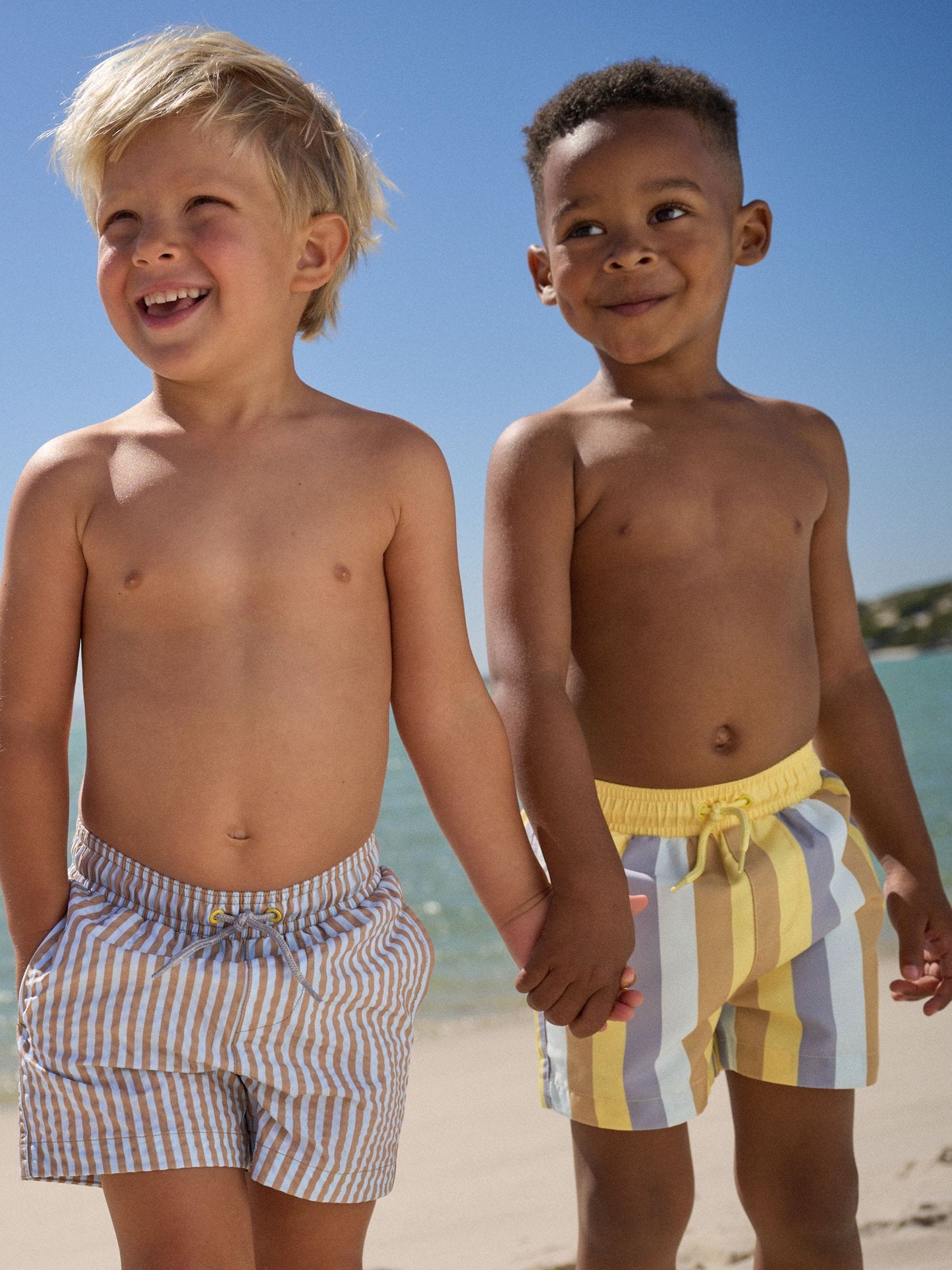 Blue/Yellow Swim Shorts 2 Pack (3mths-7yrs) image 5