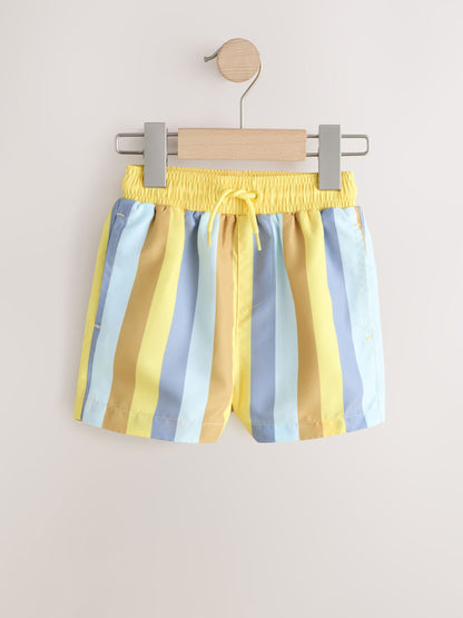 Blue/Yellow Swim Shorts 2 Pack (3mths-7yrs) image 8