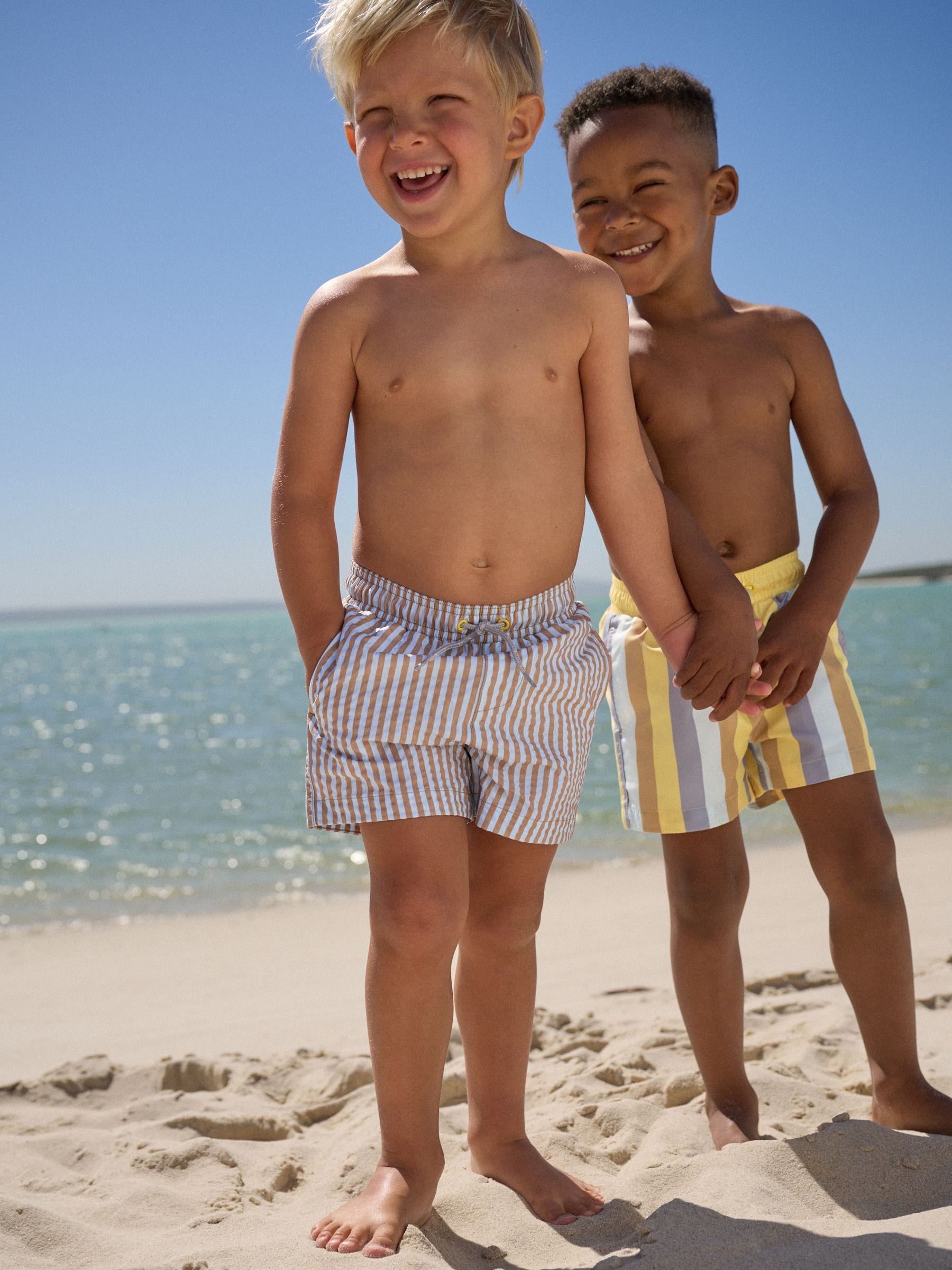 Blue/Yellow Swim Shorts 2 Pack (3mths-7yrs) image 1