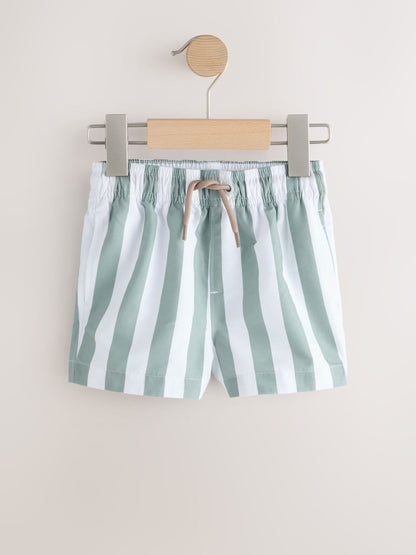 Green and White Stripe Printed Swim Shorts (3mths-7yrs) image 7