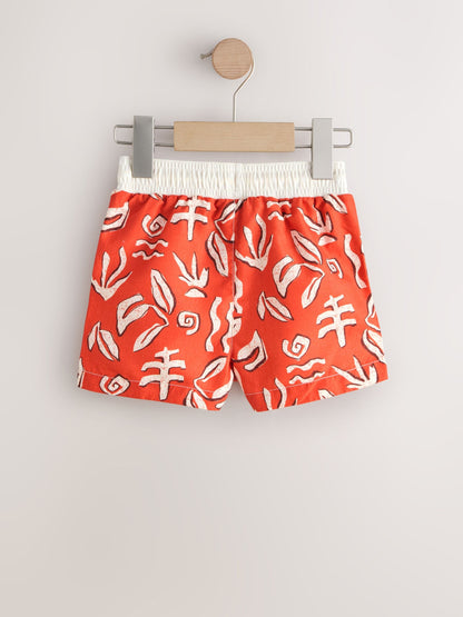 Red Printed Swim Shorts (3mths-7yrs) image 7