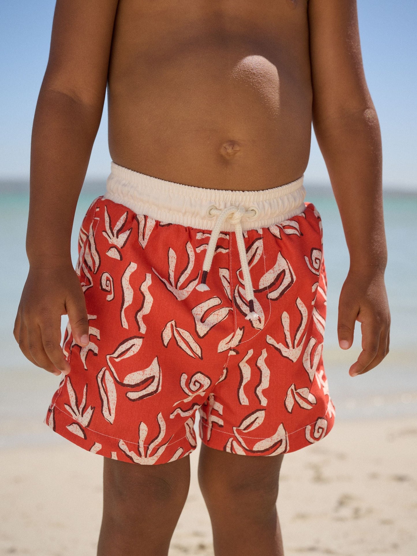 Red Printed Swim Shorts (3mths-7yrs) image 1