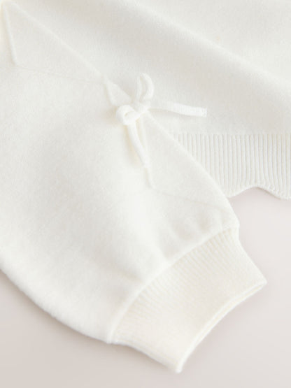 Baker by Ted Baker Bow Sleeve Scallop Edge Cardigan image 2