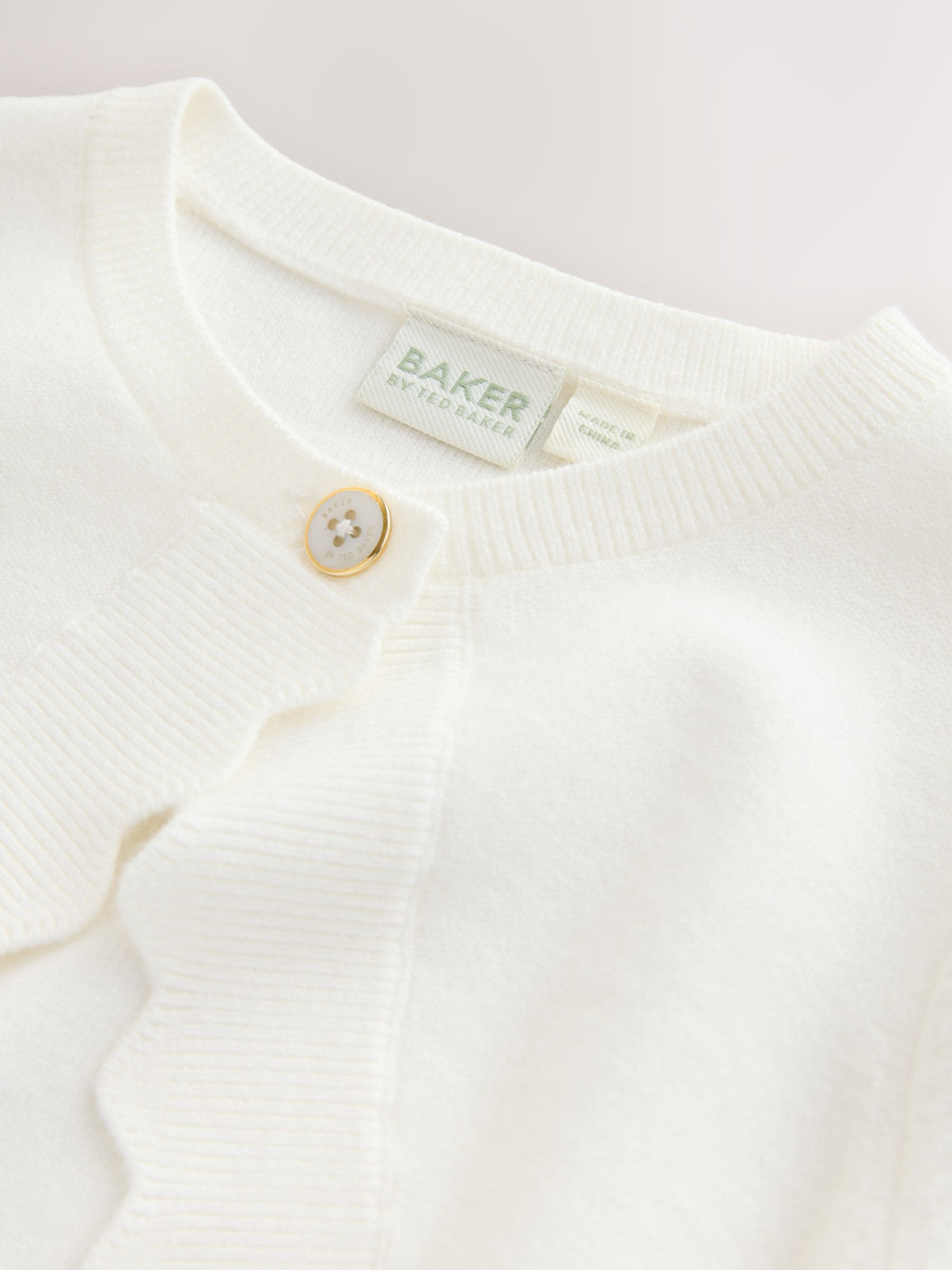 Baker by Ted Baker Bow Sleeve Scallop Edge Cardigan image 4