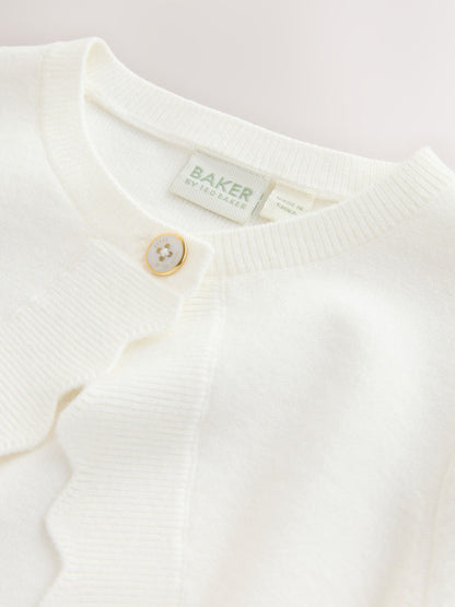 Baker by Ted Baker Bow Sleeve Scallop Edge Cardigan image 4