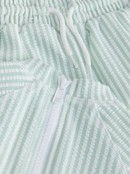 Green Textured Rash Vest and Swim Shorts Set (3mths-7yrs) image 3