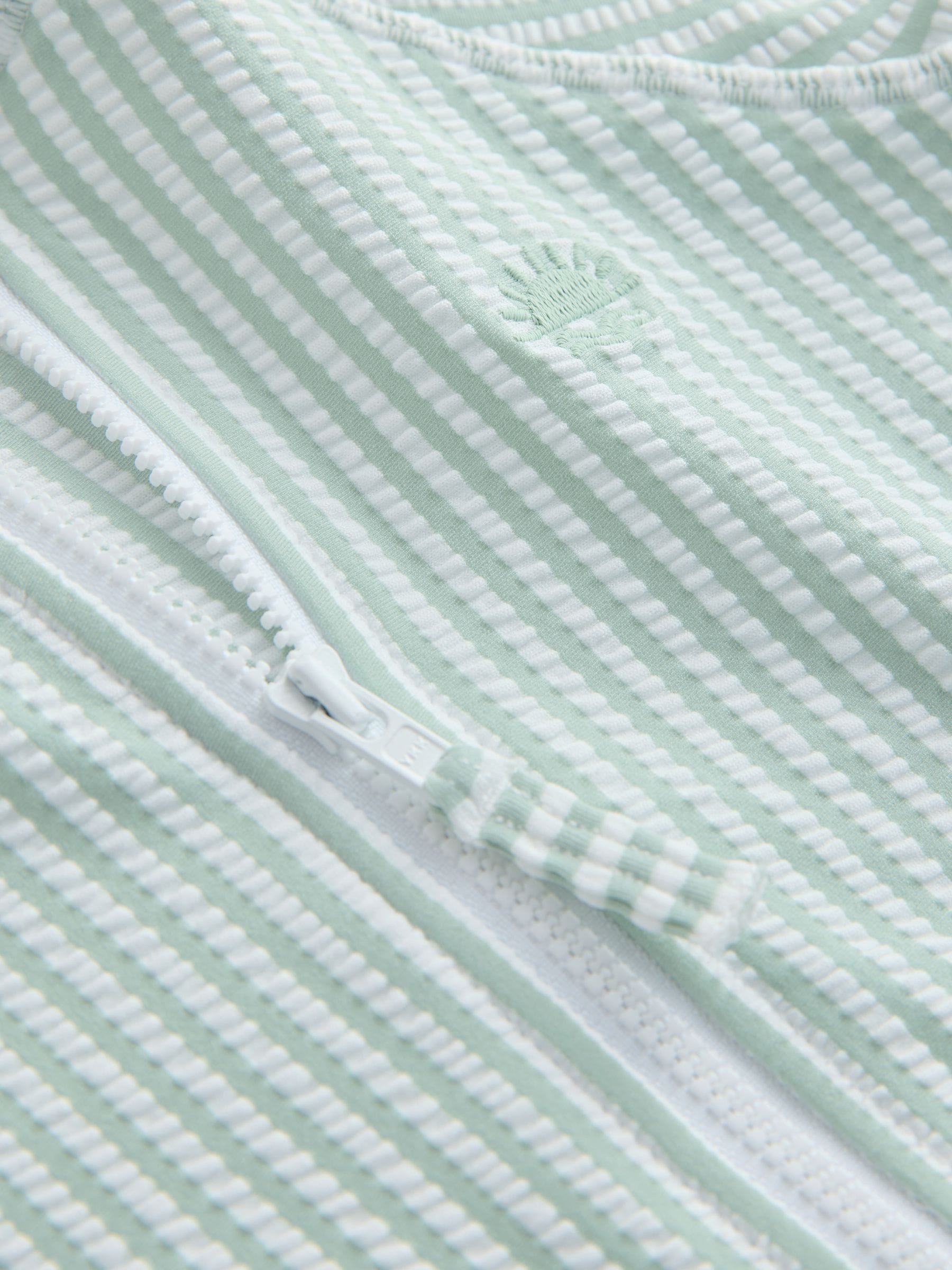 Mint Green Striped Sunsafe Swimsuit and Hat Set (3mths-7yrs) image 8