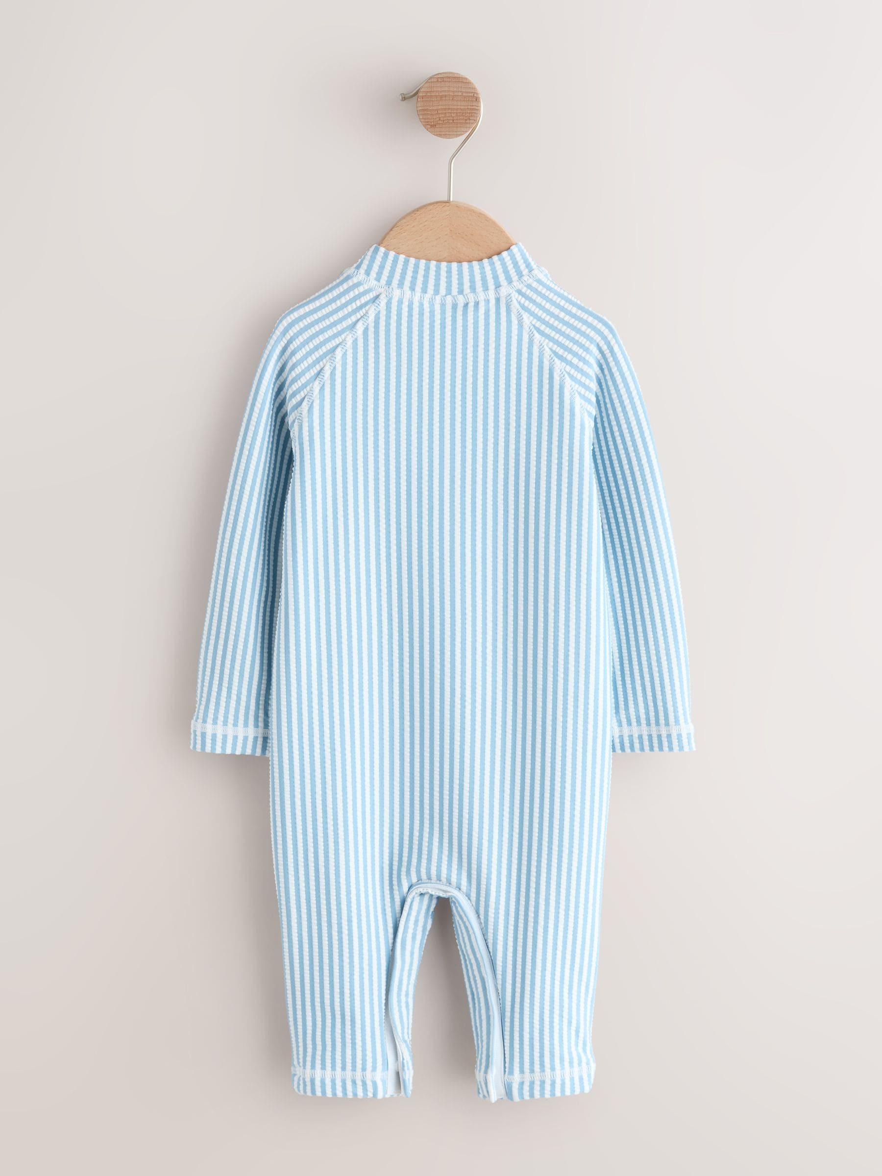 Light Blue Striped Sunsafe Swimsuit and Hat Set (3mths-7yrs) image 7