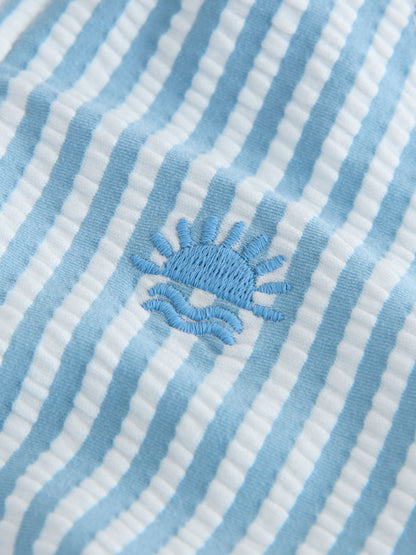 Light Blue Striped Sunsafe Swimsuit and Hat Set (3mths-7yrs) image 8