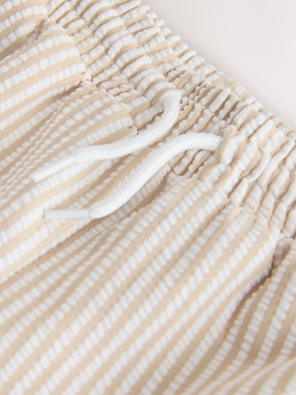 Neutral Textured Rash Vest and Swim Shorts Set (3mths-7yrs) image 7