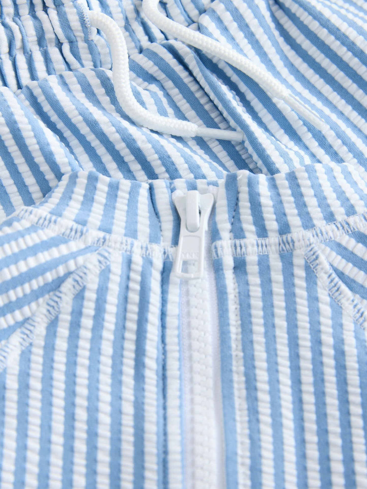 Blue Textured Rash Vest and Swim Shorts Set (3mths-7yrs) image 4
