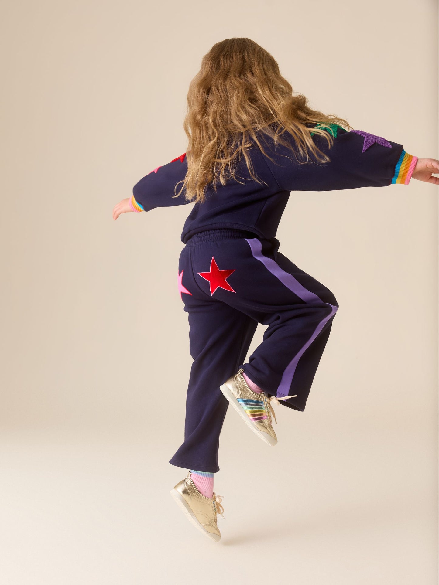 Rainbow Boucle Stars 2 Piece Sweater and Joggers Set image 2