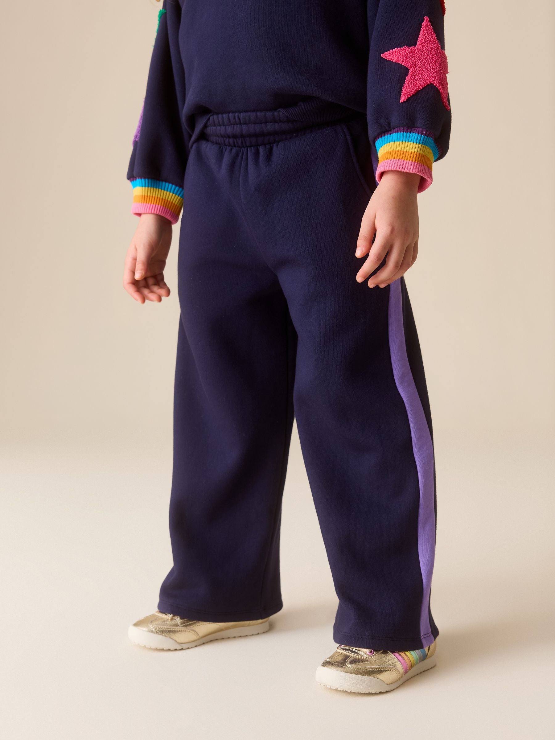 Rainbow Boucle Stars 2 Piece Sweater and Joggers Set image 3