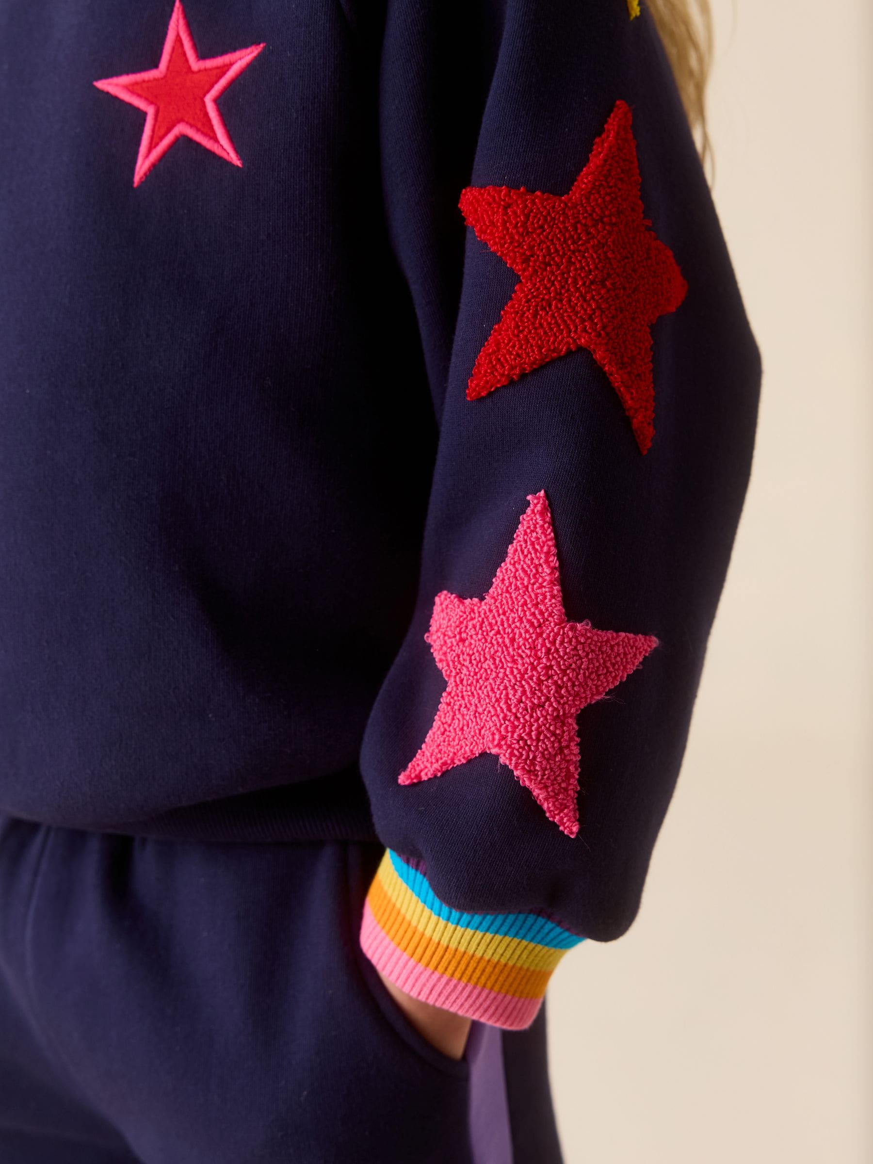 Rainbow Boucle Stars 2 Piece Sweater and Joggers Set image 6