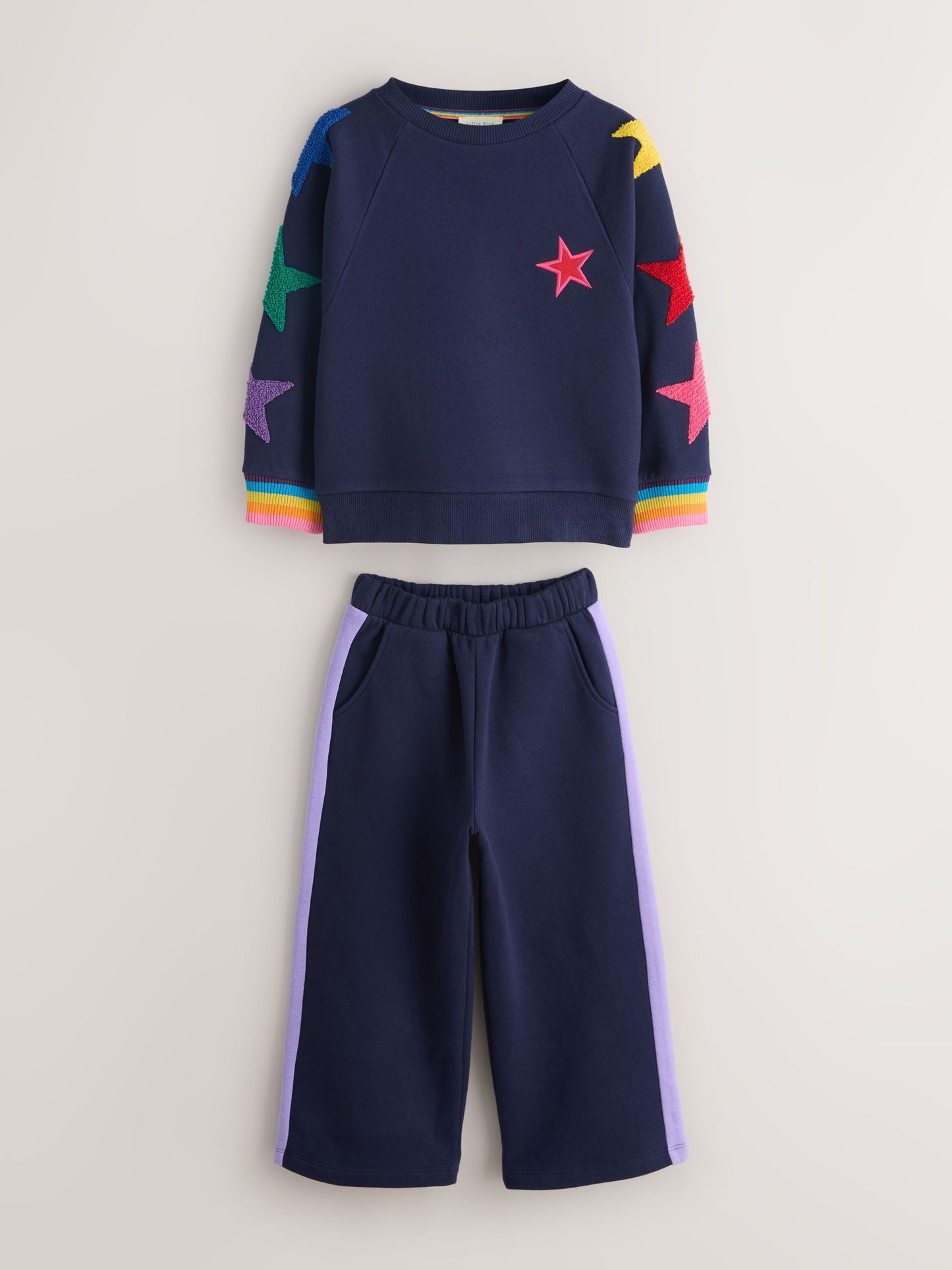 Rainbow Boucle Stars 2 Piece Sweater and Joggers Set image 8