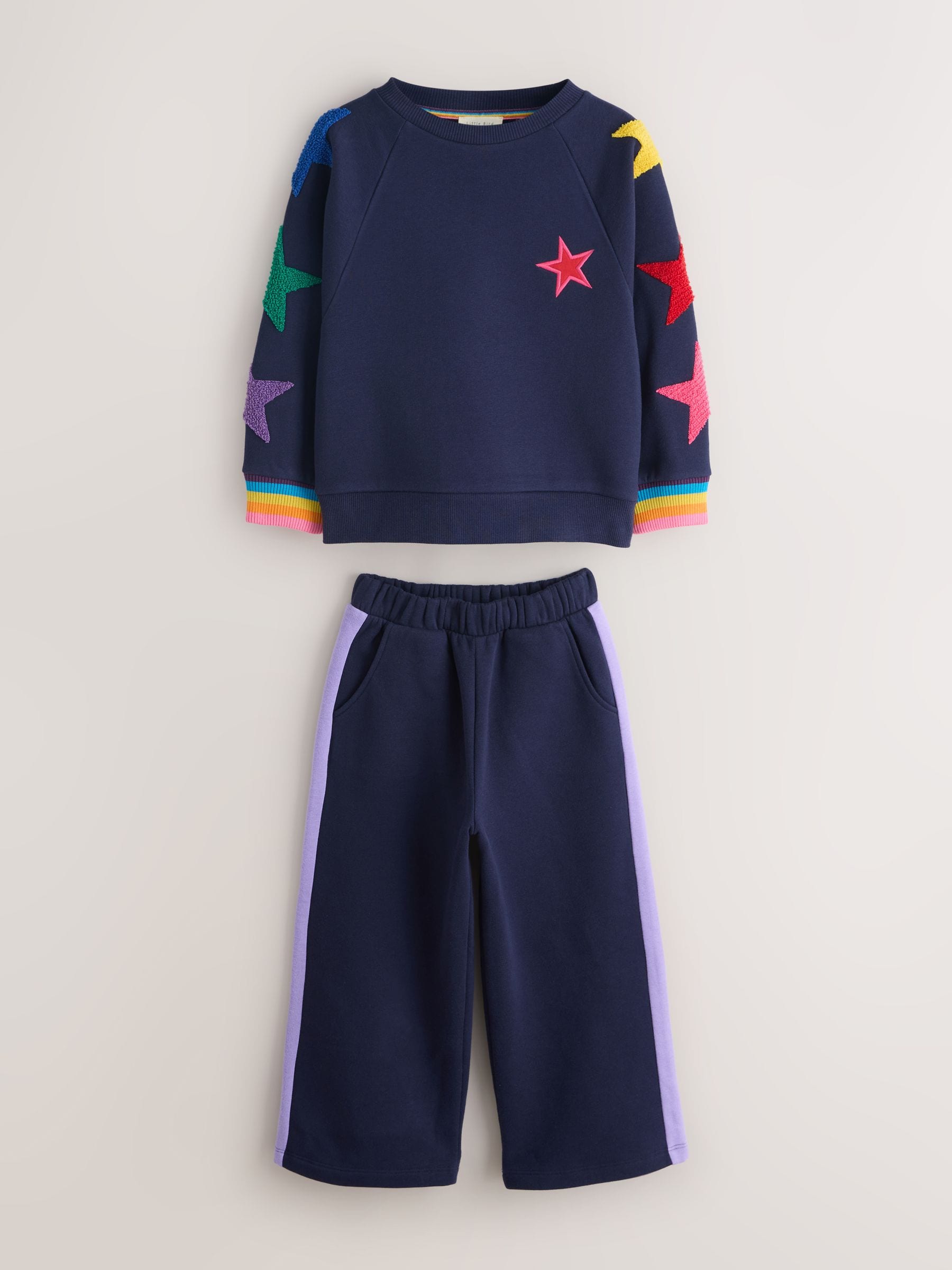 Rainbow Boucle Stars 2 Piece Sweater and Joggers Set image 8
