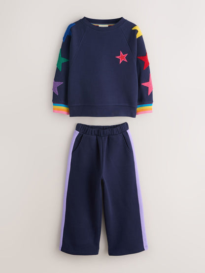 Rainbow Boucle Stars 2 Piece Sweater and Joggers Set image 8