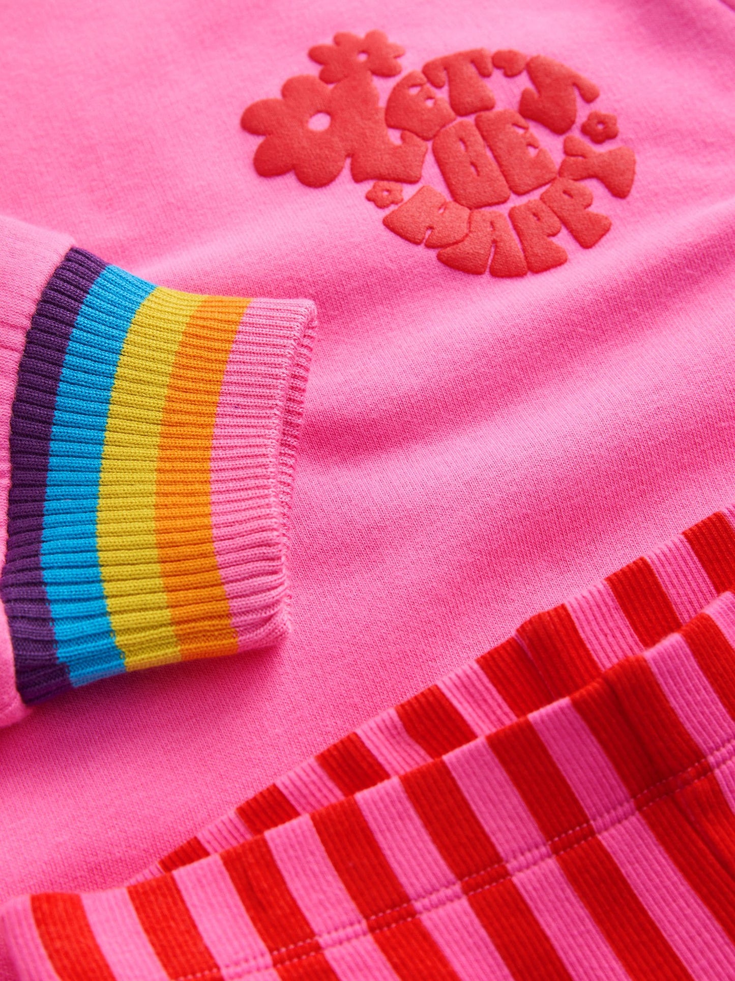 Little Bird by Jools Oliver Rainbow Cuff 2 Piece Jumper and Leggings Set image 5