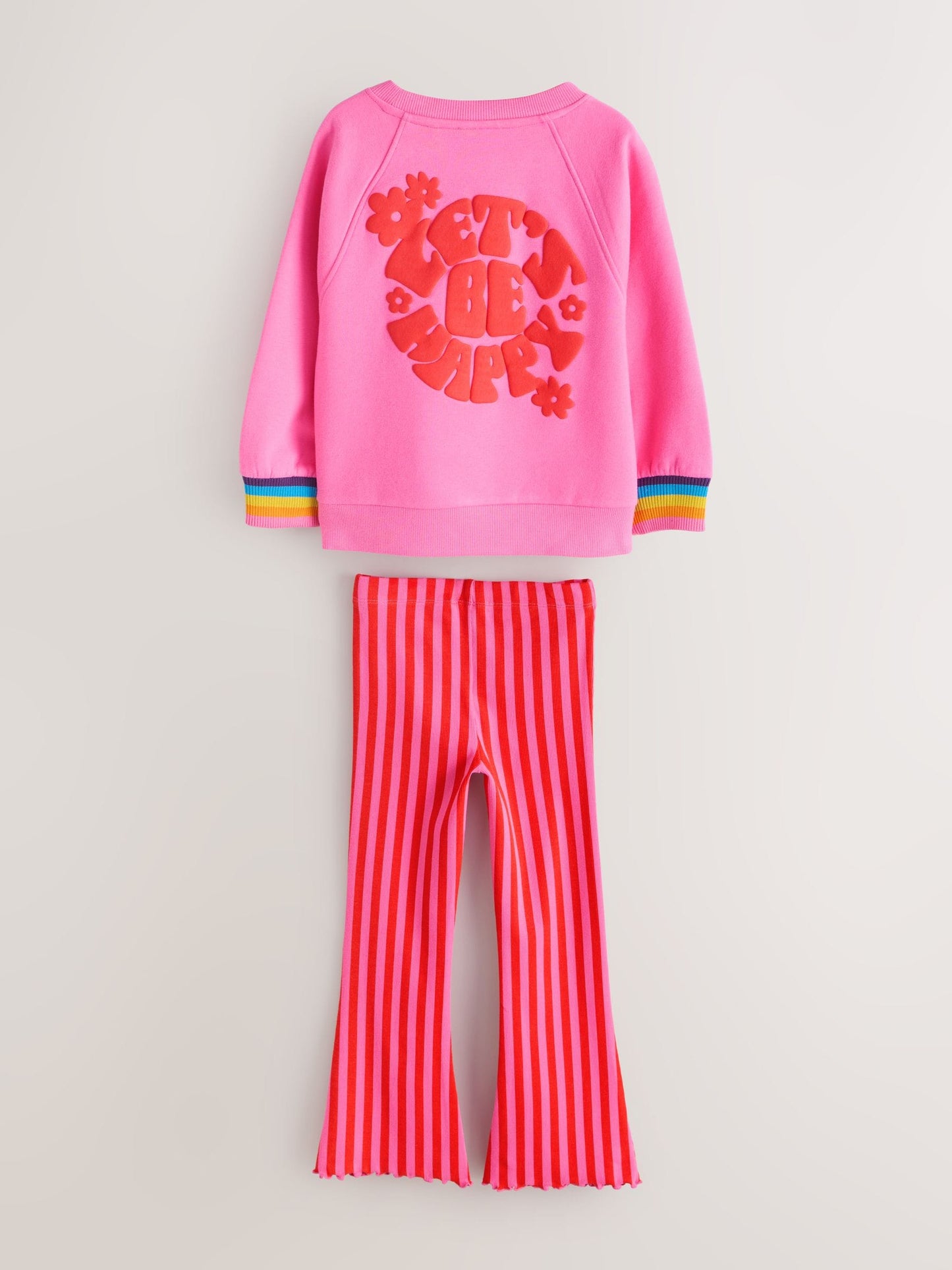 Little Bird by Jools Oliver Rainbow Cuff 2 Piece Jumper and Leggings Set image 7