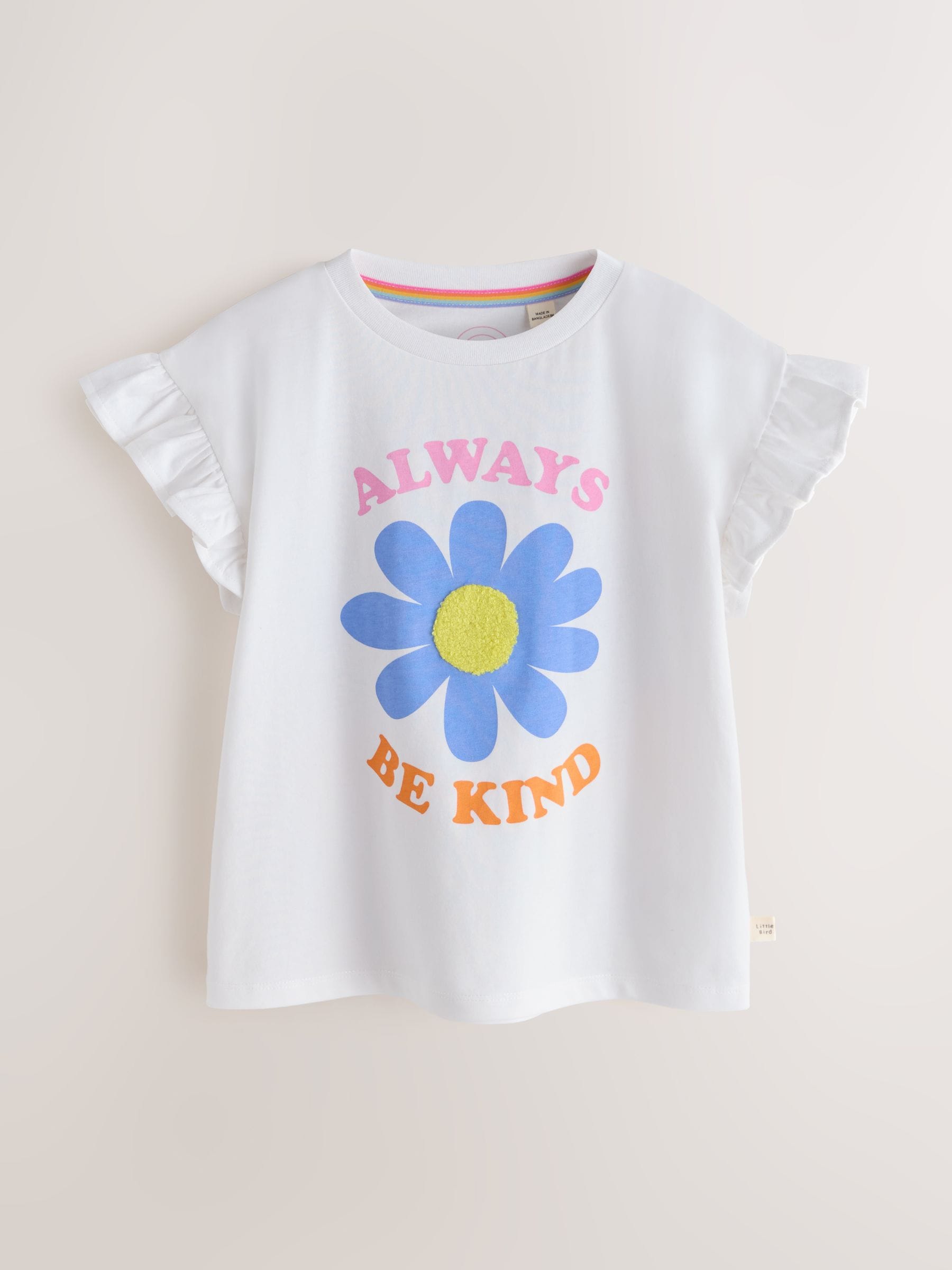 Little Bird by Jools Oliver Floral Frill Sleeve T-Shirts 3 Pack image 6